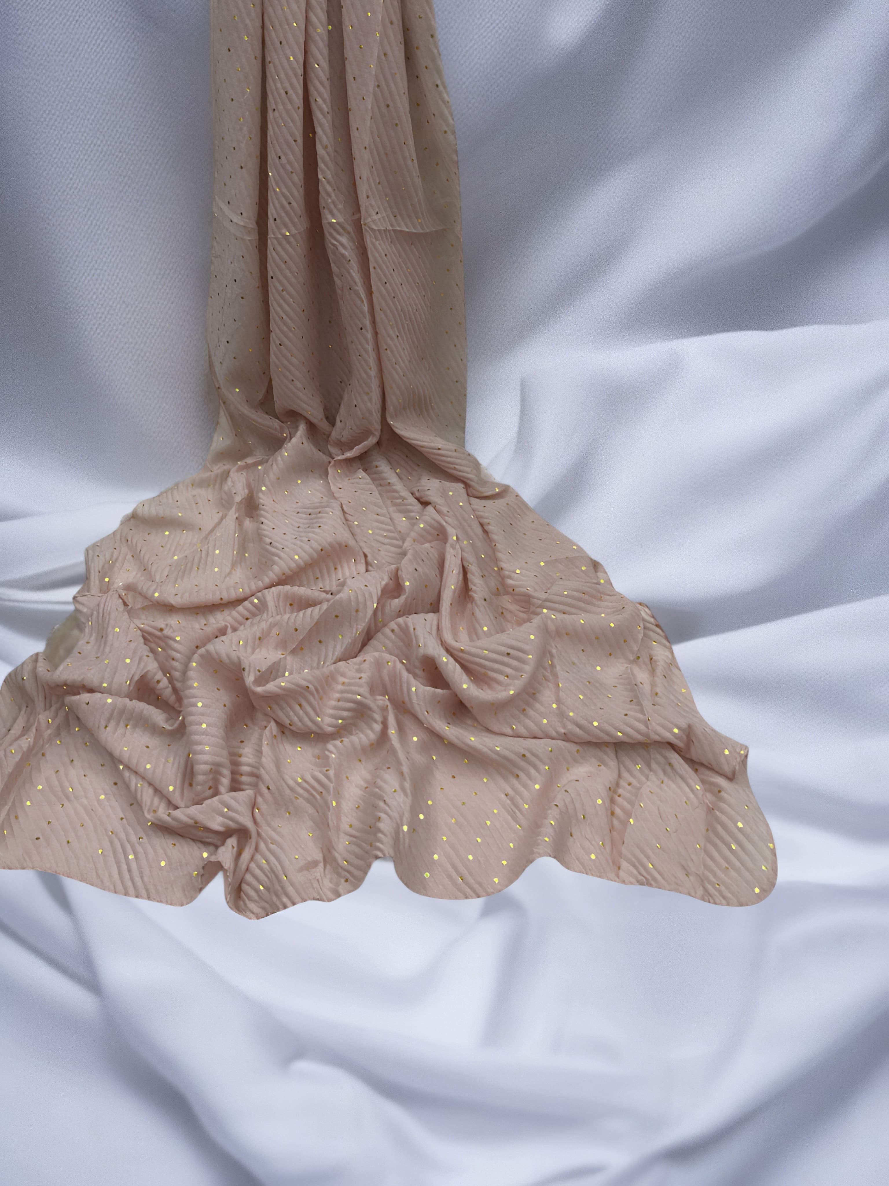 Rose Pink - Stripple Dot Fancy Hijab