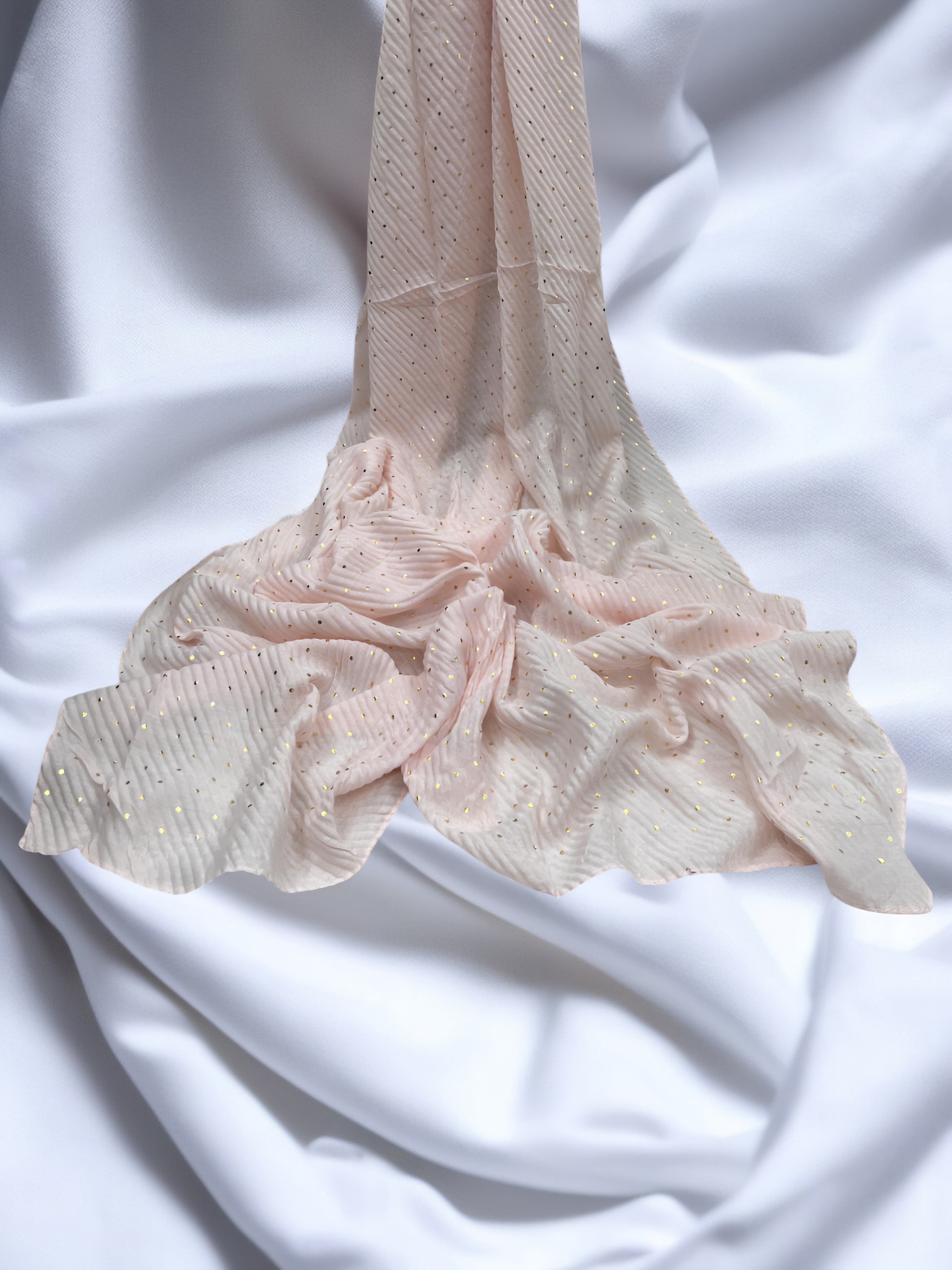 Blush Pink - Stripple Dot Fancy Hijab