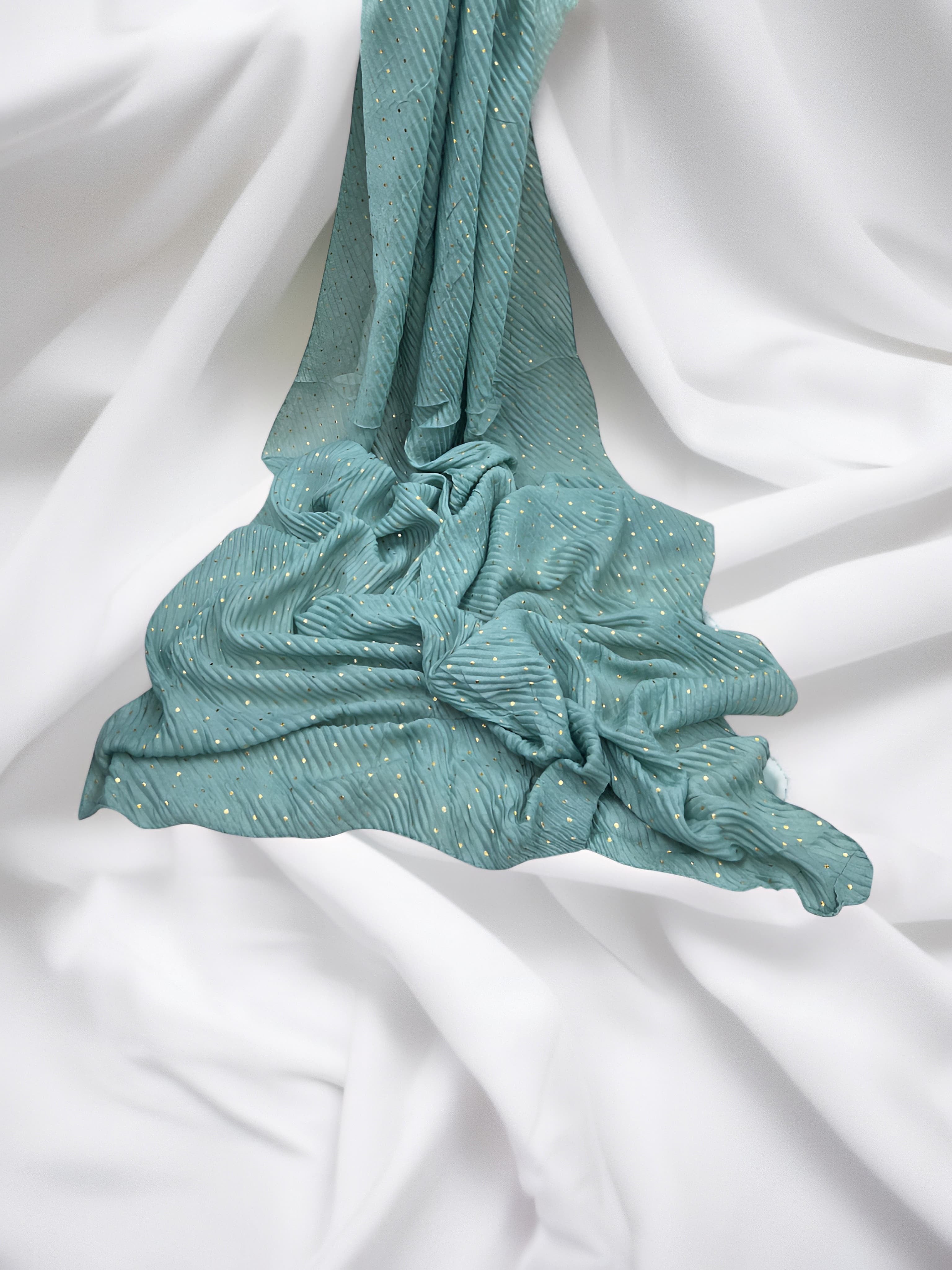 Mint Green - Stripple Dot Fancy Hijab