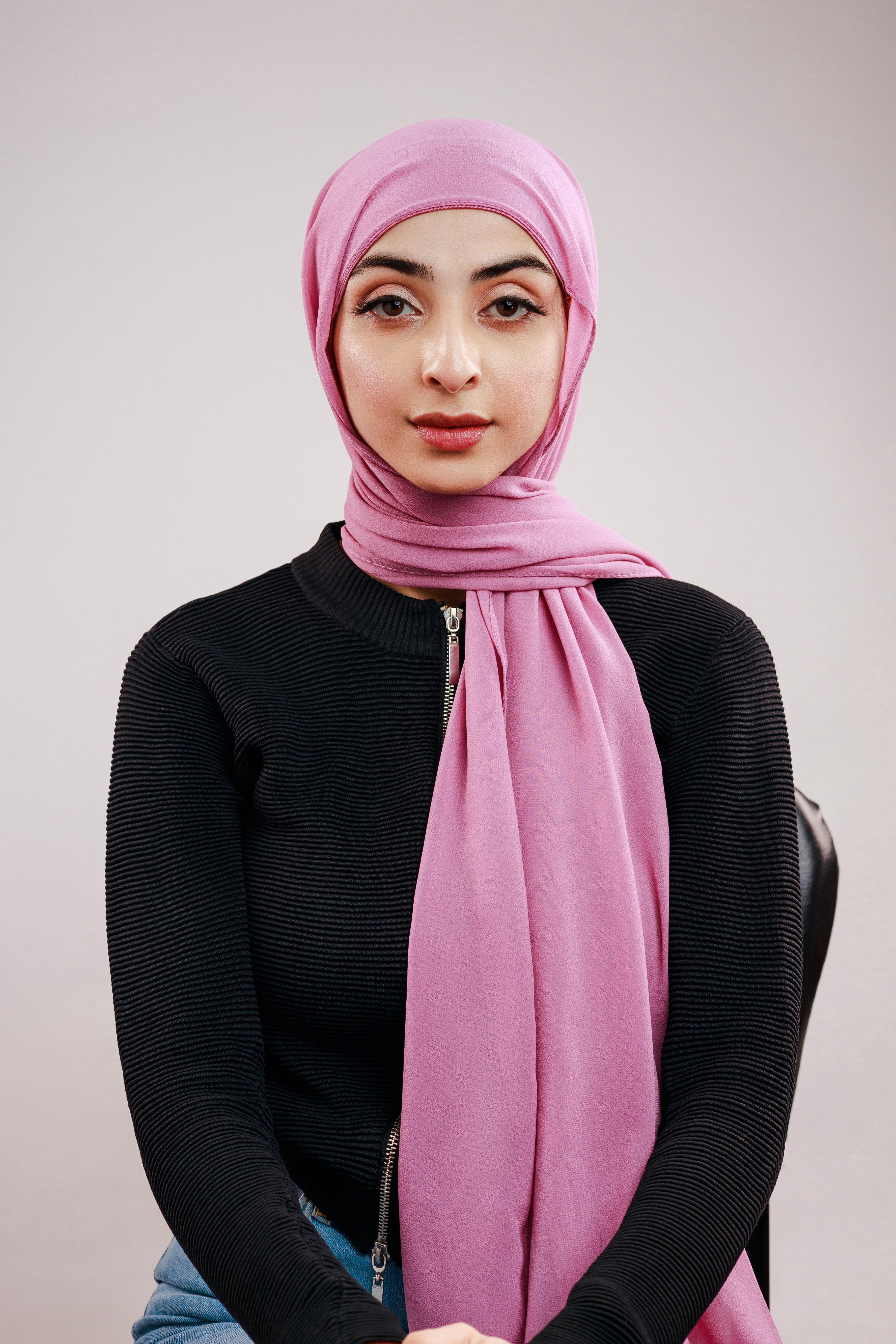 Pre-sewn Instant Georgette - Dusky Orchid